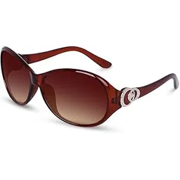 eymen i UV Protection Polarized Butterfly/Oversized Rectangular Brown Sunglasses for Women and Girls (Free Size)-picture-31