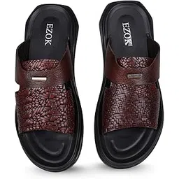 2336 Men's Genuine Leather Casual Flats Sandals | Stylish, Cushioned Comfort, Durable & Trendy for Everyday Wear-image-35