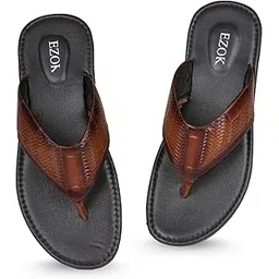 ezok 2329 Men's Genuine Leather Casual Flats Sandals | Stylish, Cushioned Comfort, Durable & Trendy for Everyday Wear-picture-12