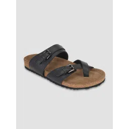 EZOK Men Buckle Detailed Leather Comfort Sandals-picture-36