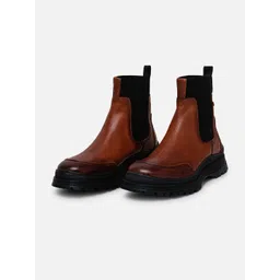 EZOK Men Mid Top Leather Chelsea Boots-picture-23