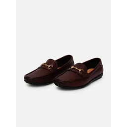 EZOK Men Perforated Leather Antibacterial Horsebit Loafers-picture-32