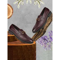 EZOK Men Slip-On Leather Horsebit Loafers-picture-15