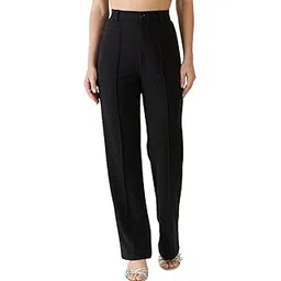 ezstall Women's High-Waist Pants - Black, White, Beige Polyester Blend - Sizes 24 to 34 - Stylish & Comfortable-picture-27