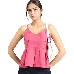ezstall Women's Polycotton Cami Top - Available in Blue & Pink Xs to L-picture-51
