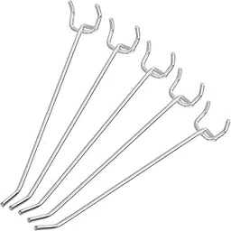 EzziFit 6-inch Metal Peg Board Shelving Hooks | 50-Piece Pack-picture-19
