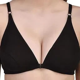 F-4 Cotton Front Open Sports Bra for Daily Use | Non-Wired | Full Coverage Regular Wear Comfortable and Convenient with Back Support Suitable (Multicolor) STXXOR-picture-39