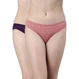 f a s o Faso Women Organic Cotton Printed Bikini Style Underwear, Combo Pack of 2, Hipster Panties for Women Anti Bacterial, Quick Dry, Black Color-picture-14