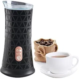 F FABOBJECTS® Milk FrSteamer 4 in 1 Electric Coffee Frwith Quiet Operation,Effortless Foam,Unique Diamond Design,Temperature Control, and Auto Shut-Off, Perfect for Coffee Lovers(Black)-picture-35