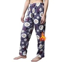 f fashiol.com Fashiol Women's Woolen Soft Fur Pajama Night Pant - Warm Winter Lounge Wear, Soft & Comfortable Bottom for Casual & Relaxed Wear-picture-31