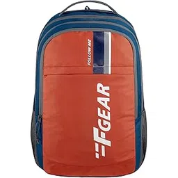 f gear Airbus Laptop Rain Cover School Bag 40L Peacock Blue Picante 4 Compartment Backpack image 1