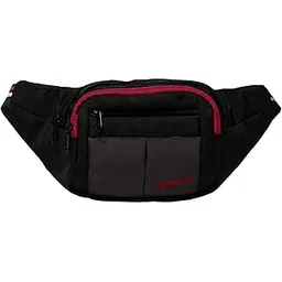 F Gear Lattitude Unisex |Waist Bag|Waist Pouch|Crossbody|Fannypack|Chest Bag for Cycling Outdoor Hiking Travel Running Jogging|Multi-Pockets|Belt Pouch|Bum Bag|Zip Pouch for Men Women Boys (Black Red)-picture-11
