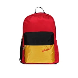 F Gear Unisex Red & Yellow Colourblocked Backpack-picture-32