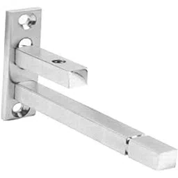 F Type Steel Shelf Bracket (Adjustable) / Supports 6,8,10,12 mm of Glass Thickness (Pack of 2, 8 inch)-picture-21