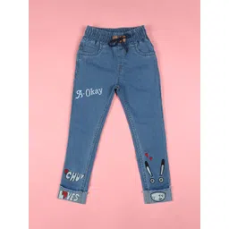 F2M Boys Embroidered High-Rise Light Fade Mildly Distressed Slim Fit Cotton Jeans-picture-18