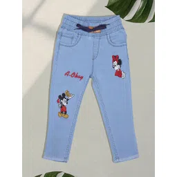 F2M Boys Floral Embroidered Slim Fit High-Rise Trousers-picture-36