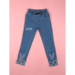 F2M Kids Slim Fit High-Rise Cuffed Hem Cotton Jeans-picture-54