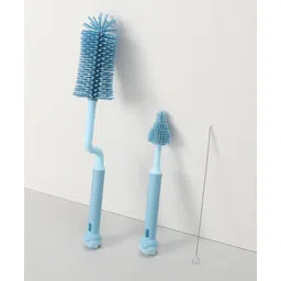 fab n funky Bottle & Nipple Cleaning Brushes- Blue image 1