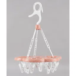 fab n funky Cloud Shaped Hanger With 18 Hooks - Pink image 1
