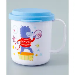 fab n funky Animal Printed Mug With Handle & Lid Blue- 180 ml-picture-34