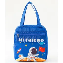 fab n funky Astronaut Friend Kids Insulated Lunch Bag - Blue| Thermal Tiffin Bag| Lightweight School, Office & Picnic Food Carry Bag with Double Handles| Pouch for Cutlery-picture-37