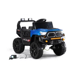 fab n funky Baby Glider 4x4 Battery Operated Ride On Jeep With Windshield Light,Bluetooth & Music - Blue-picture-25