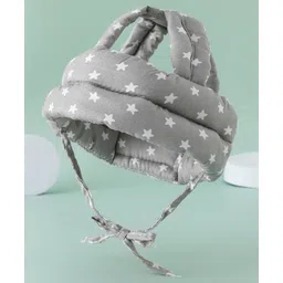 Fab N Funky Baby Helmet with Star Print - Grey-picture-14