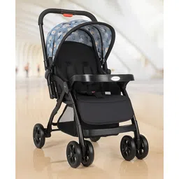 fab n funky Baby Stroller with 5-Point Safety Harness Animal Print - Grey| Padded Cushioned Seat| Multi-Level Backrest Recline| Single Hand Fold| Linked Brake| Food Tray with Cup Holder| Reversible Handle-picture-38