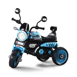 fab n funky Baby Wilfy Three Wheel Battery Operated Ride on Bike with Music & Lights - Blue| Pre-loaded Music with USB & AUX| Easy to Assemble| Comfortable Seat| Easy to Operate| Toy for 2+ yrs Boys & Girls-picture-36
