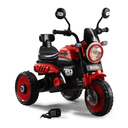 fab n funky Baby Wilfy Three Wheel Battery Operated Ride on Bike with Music & Lights - Red| Pre-loaded Music with USB & AUX| Easy to Assemble| Comfortable Seat| Easy to Operate| Toy for 2+ yrs Boys & Girls-picture-37