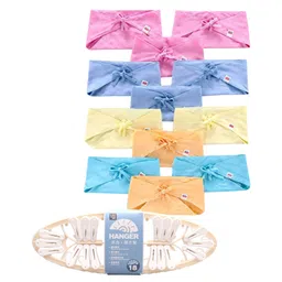 fab n funky Babyhug Muslin Cotton Reusable Triangle Cloth Nappies Small Set Of 12 & hanger with 18 clips-picture-26