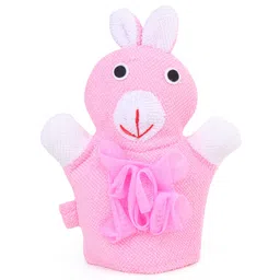 fab n funky Bunny Shaped Bath Glove With Loofa - Pink-picture-27