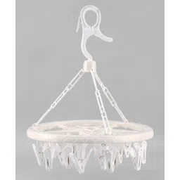 fab n funky Cloud Shaped Hanger With 20 Hooks - White-picture-12