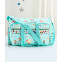 fab n funky Diaper Bag With Animal Print- Sea Green-picture-25