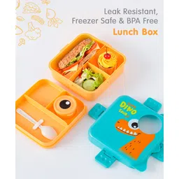 fab n funky Dino Print Bento Lunch Box - Blue-picture-20
