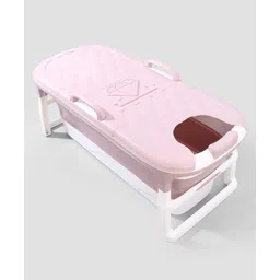 fab n funky Foldable Baby Bath Tub With Temperature Meter Large - Pink-picture-26