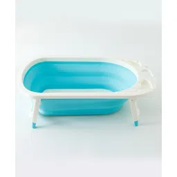 Fab N Funky Folding Baby Bath Tub with Drain Plug - Blue-picture-12