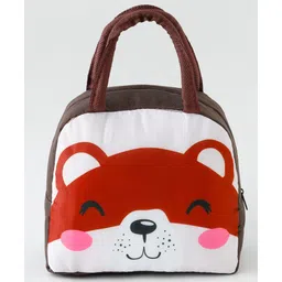 fab n funky Insulated Lunch Bag for Kids Brown| Thermal School Tiffin Bag| Lightweight Food Carry Bag with Handles for Boys & Girls-picture-26