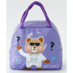 fab n funky Insulated Lunch Bag for Kids Purple | Thermal School Tiffin Bag| Lightweight Food Carry Bag with Handles for Boys & Girls-picture-31