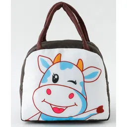 fab n funky Insulated Lunch Bag for Kids white | Thermal School Tiffin Bag| Lightweight Food Carry Bag with Handles for Boys & Girls-picture-29