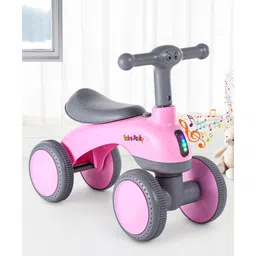 fab n funky JoyBoot Zoomie Manual Ride On With LED Lights & Music - Pink & Grey-picture-12