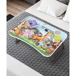 fab n funky Jungle Theme Multipurpose Foldable Study Table - Multicolour-picture-29