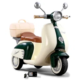 fab n funky Kids Battery-Operated 3 Wheel Ride-On Scooter - Green| LED Light| Stable 3-Wheel Design| Rechargeable Battery| Toy for 2-5 Years Boys & Girls| Music with AUX Facility| Easy to Operate| Realistic Look-picture-25