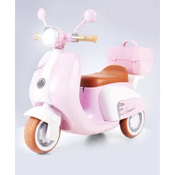 fab n funky Kids Battery-Operated 3 Wheel Ride-On Scooter - Pink| LED Light| Stable 3-Wheel Design| Rechargeable Battery| Toy for 2-5 Years Boys & Girls| Music with AUX Facility| Easy to Operate| Realistic Look-picture-24