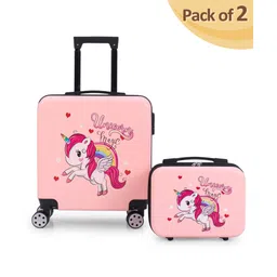 fab n funky Kids Travel LuggageWith Carry-On Luggage & Wheels - 15 Inches-picture-14
