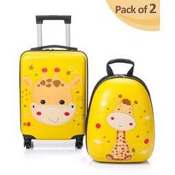fab n funky Kid's Travel Suitcase Trolley Bag with Wheels - 18 Inches Lugguage & 15 Inch Backpack-picture-11