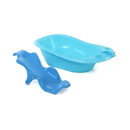 fab n funky Large Size Baby Bath Tub With Bath Sling - Sky Blue-picture-12