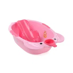 fab n funky Large Size Baby Bath With Bath Rack - Pink-picture-18