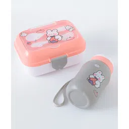 fab n funky Leak-Proof & Freezer Safe Bear Printed Lunch Box & Water Bottle Set - Pink-picture-22