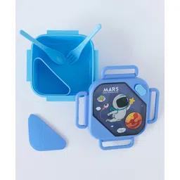 fab n funky Leak-Proof & Freezer Safe Lunch Box with Space Theme Print - Blue-picture-23